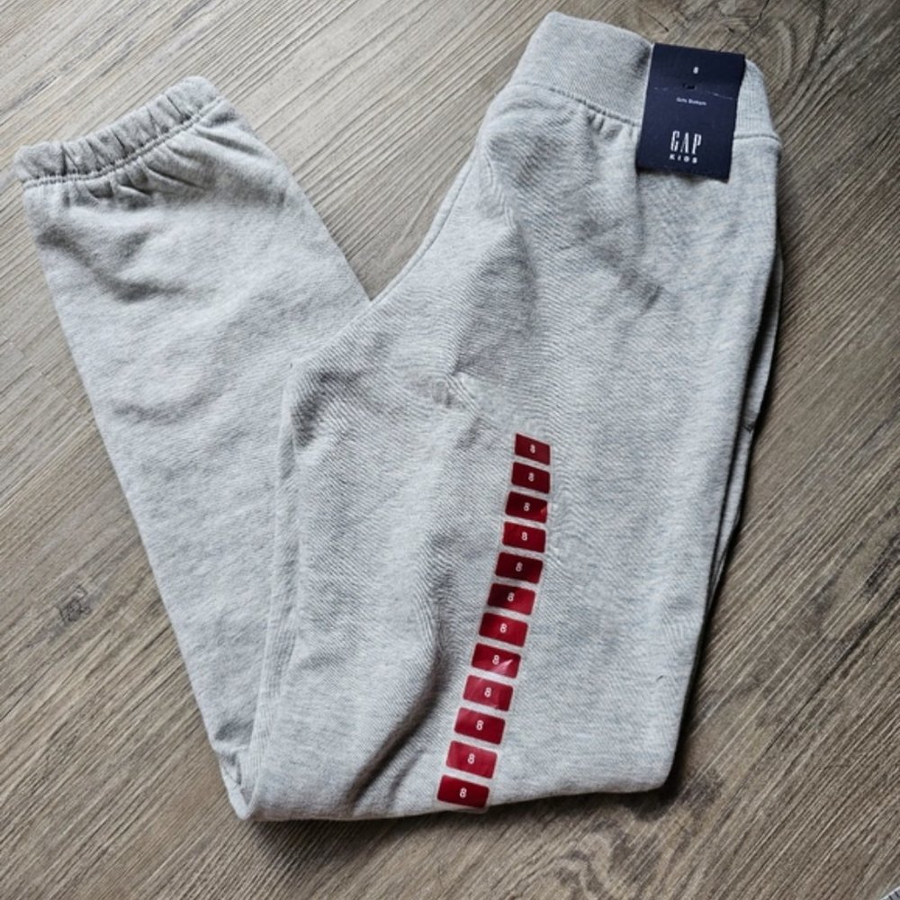 Gap Kids Girls Medium Gray Pocketed Drawstring Joggers